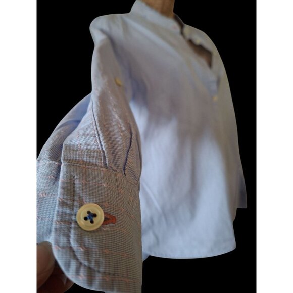 Talbots Womens Blue Button-Down Long Sleeve Blouse Size M - Picture 3 of 13